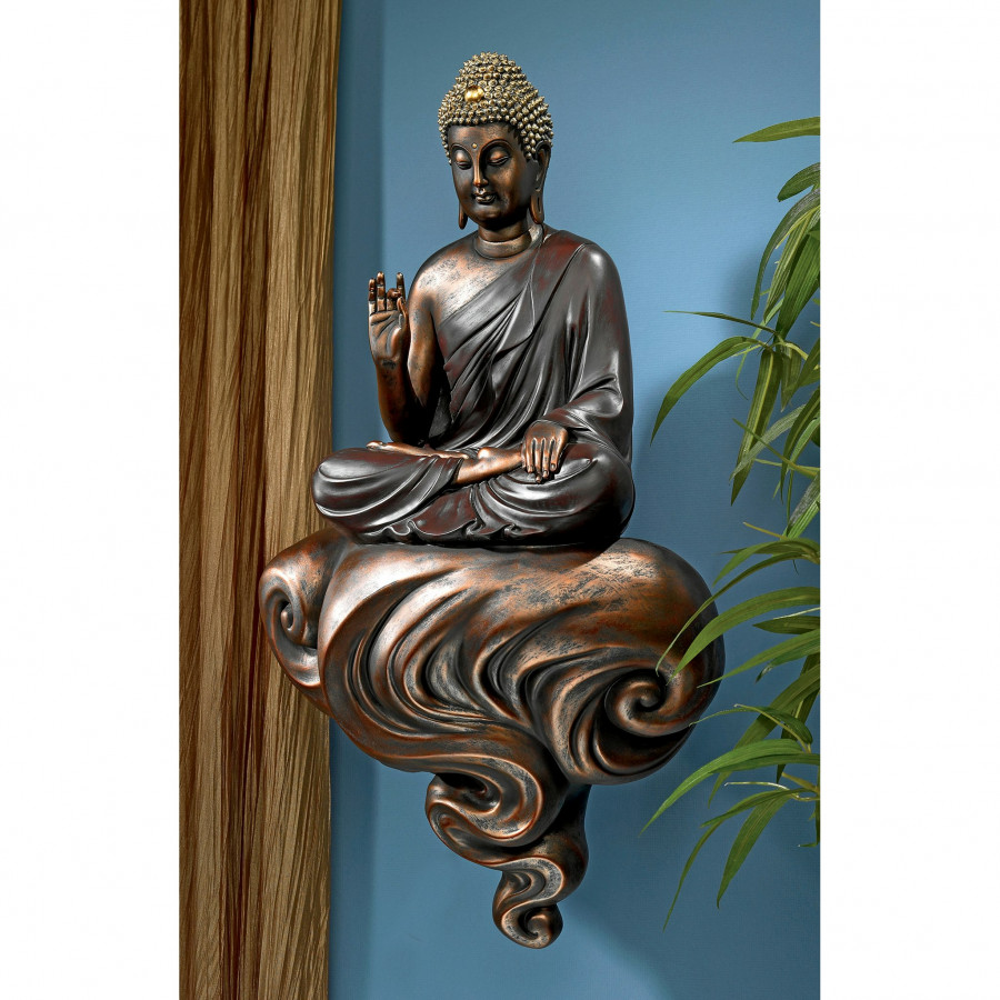 Toscano - Enlightened Buddha on a Cloud Floating Wall Sculpture