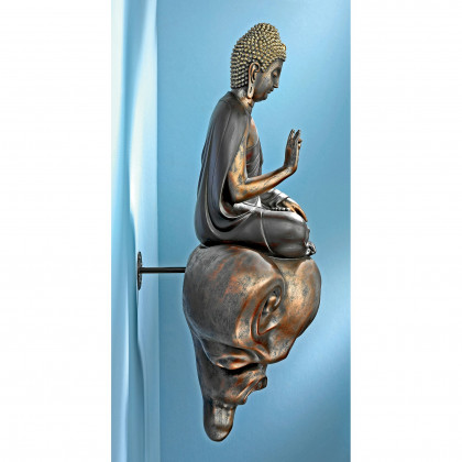 Toscano - Enlightened Buddha on a Cloud Floating Wall Sculpture