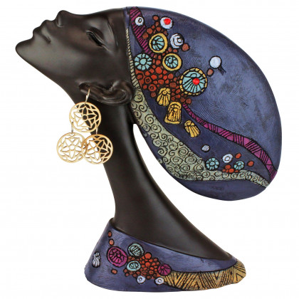 Toscano African Princess Gele Headdresses Nubian Maiden Sculptural Bust - Badu