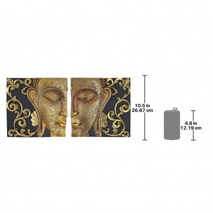 Toscano - Mirrored Nirvana Dual Buddha Asian Wall Sculpture