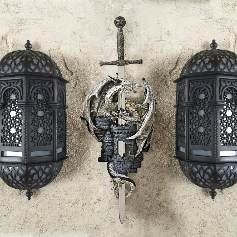 Toscano - Dragon of Stonebridge Castle Gothic Wall Sculpture