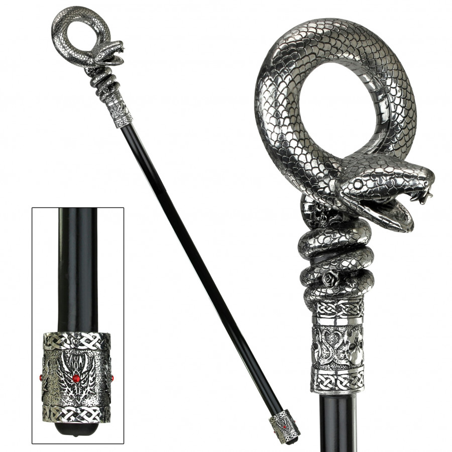 Toscano - Dragonsthorne Medusa Snake Walking Stick