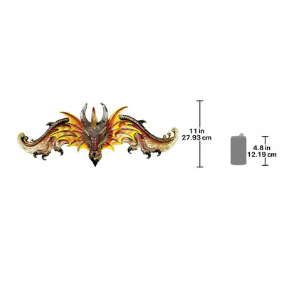 Toscano - Dragon of Kingsbridge Manor Sculptural Wall Pediment