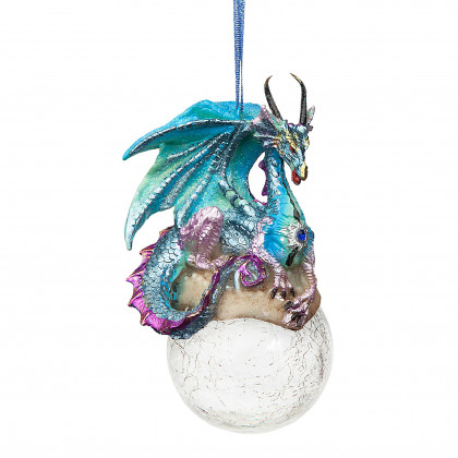 Toscano - Frost, the Gothic Dragon Holiday Ornament