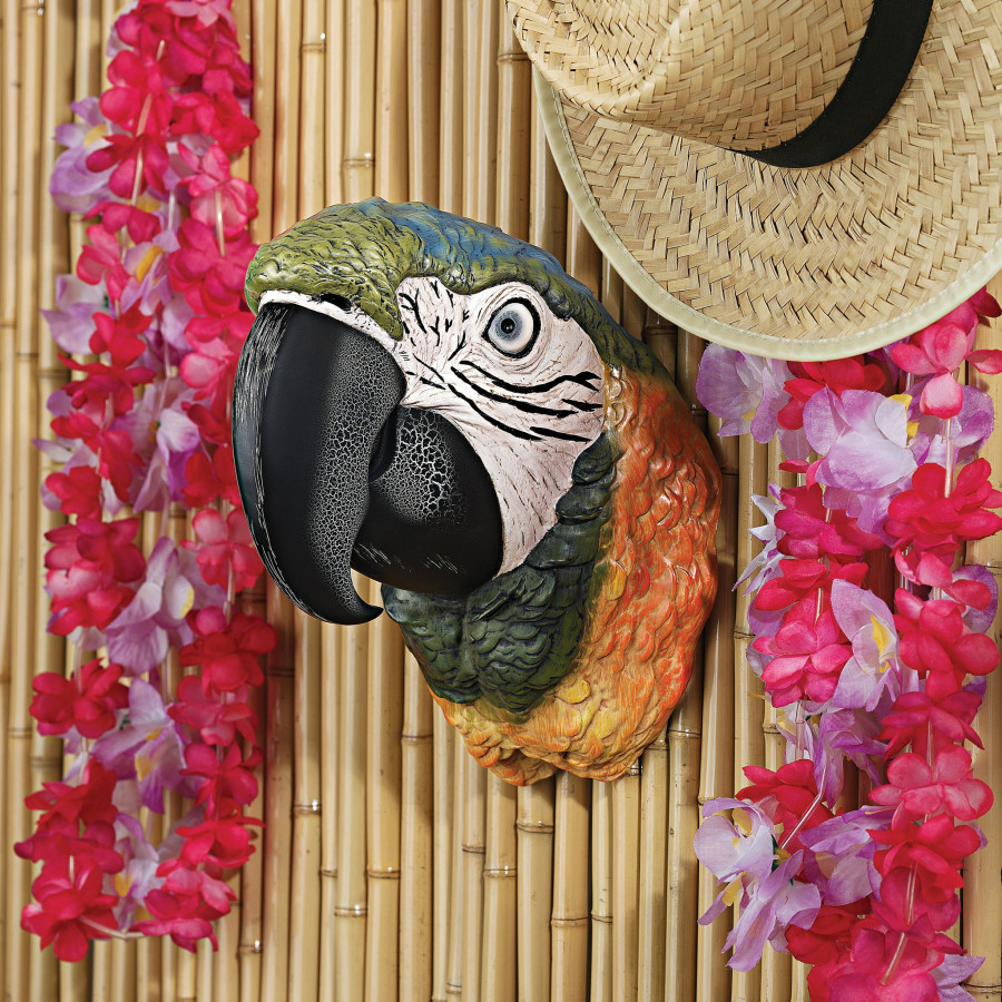 Toscano - Paradise Parrot Head Bird Wall Sculpture