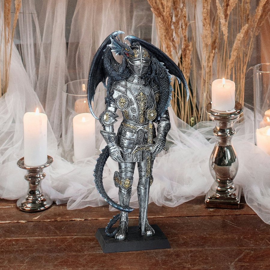 Toscano - Sir Lancelot and the Gothic Dragon Statue