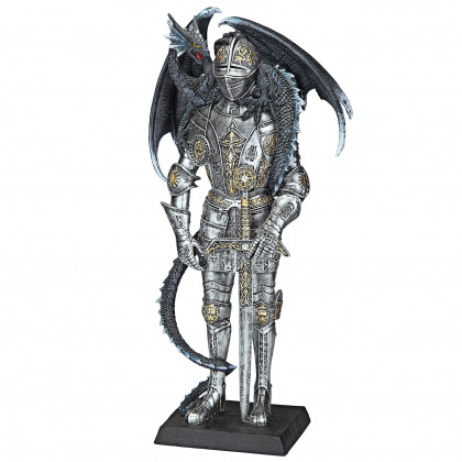 Toscano - Sir Lancelot and the Gothic Dragon Statue