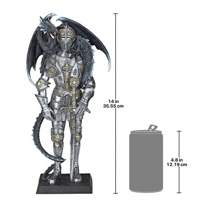 Toscano - Sir Lancelot and the Gothic Dragon Statue