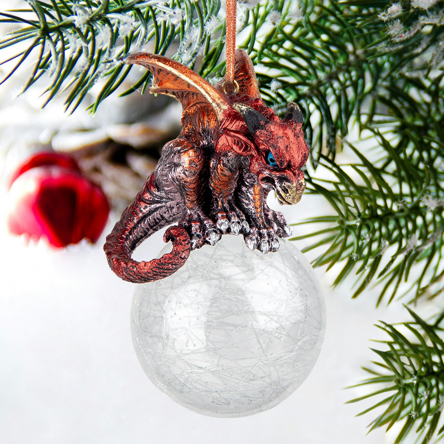 Toscano - The Pensive Percher Dragon 2018 Collectible Holiday Ornament