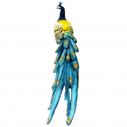 Toscano - Fine Feathers Perching Peacock Wall Sculpture