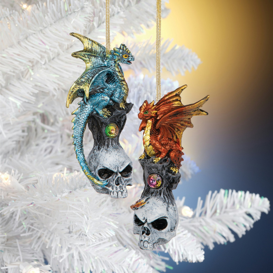 Toscano - Dragons of Skull Hollow Holiday Ornaments