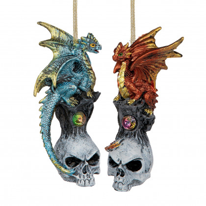 Toscano - Dragons of Skull Hollow Holiday Ornaments