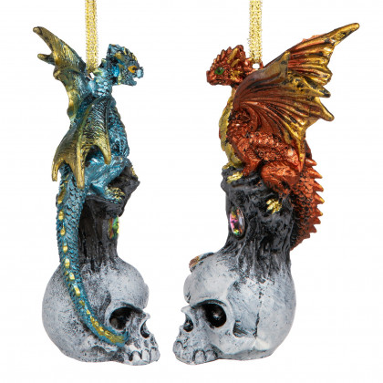 Toscano - Dragons of Skull Hollow Holiday Ornaments