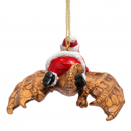 Toscano - Santa and the Snowdragon 2020 Holiday Gothic Ornament