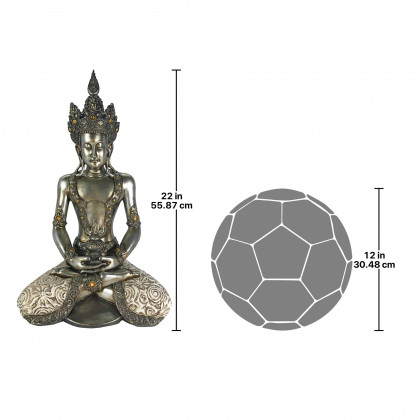 Toscano - Silver Tibetan Avalokitesvara Buddha Statue