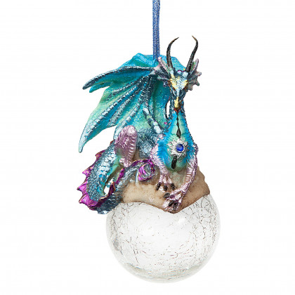 Toscano - Set of 3 Frost The Gothic Dragon Holiday Ornaments