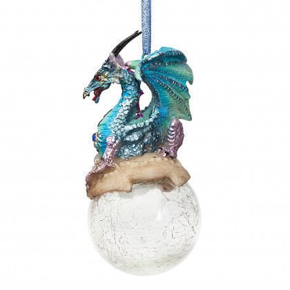 Toscano - Set of 3 Frost The Gothic Dragon Holiday Ornaments