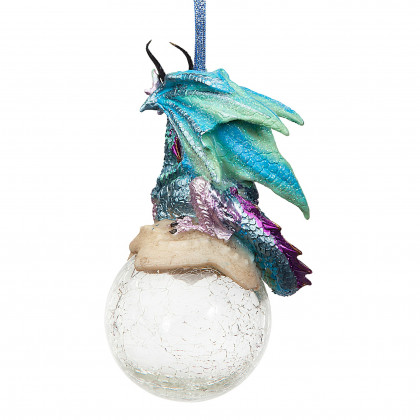 Toscano - Set of 3 Frost The Gothic Dragon Holiday Ornaments