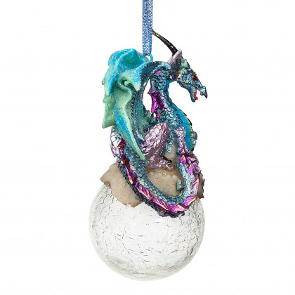 Toscano - Set of 3 Frost The Gothic Dragon Holiday Ornaments