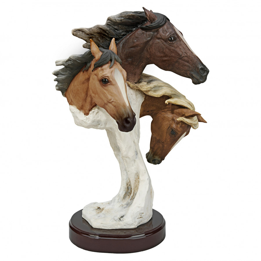 Toscano - Racing the Wind Wild Horse Statue