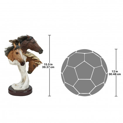 Toscano - Racing the Wind Wild Horse Statue