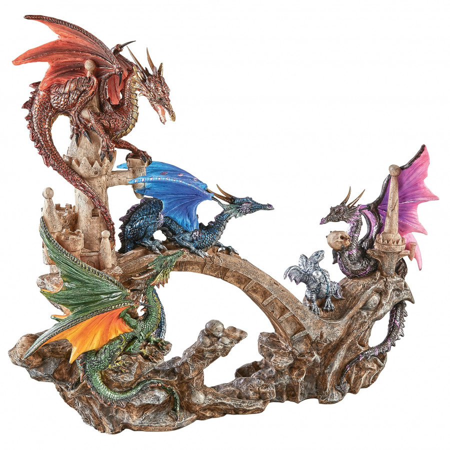 Toscano - Battle Of Valhalla Dragons Statue
