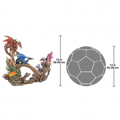 Toscano - Battle Of Valhalla Dragons Statue
