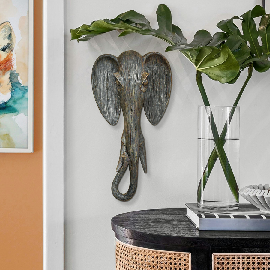Toscano Animal Mask of the Savannah Wall Sculpture - Elephant