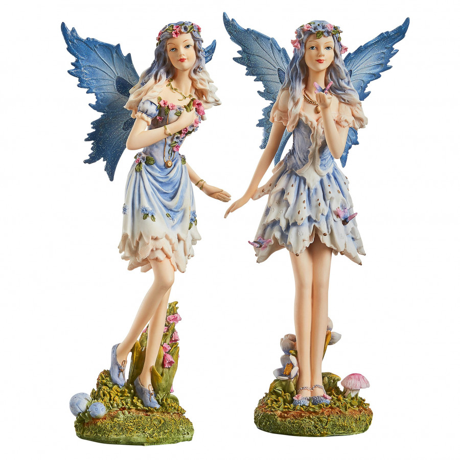 Toscano - Set of 2 Poppy and Meadow the Windforest Fairies Statue Collection