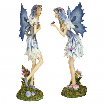Toscano - Set of 2 Poppy and Meadow the Windforest Fairies Statue Collection