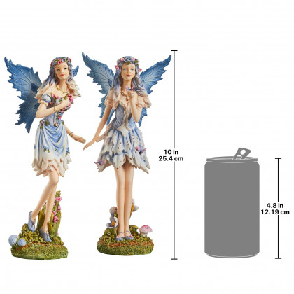 Toscano - Set of 2 Poppy and Meadow the Windforest Fairies Statue Collection