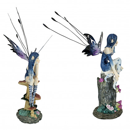 Toscano - Set of The Pepperwand Fairy Statues in Azure and Sapphire