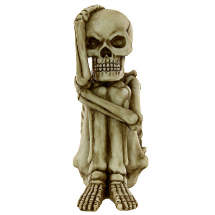 Toscano - Set of 2 Mr. Bone Jangles Skeleton Sitter Statues