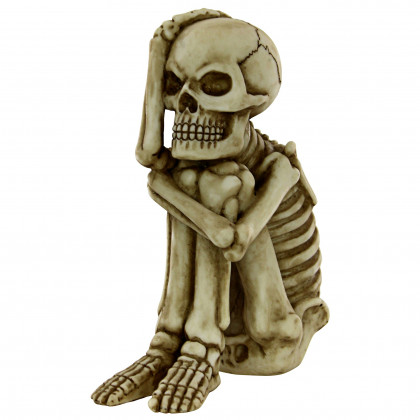 Toscano - Set of 2 Mr. Bone Jangles Skeleton Sitter Statues