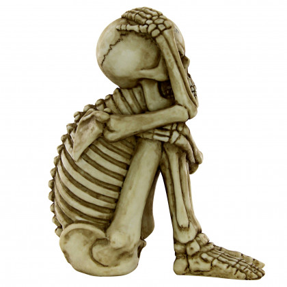 Toscano - Set of 2 Mr. Bone Jangles Skeleton Sitter Statues