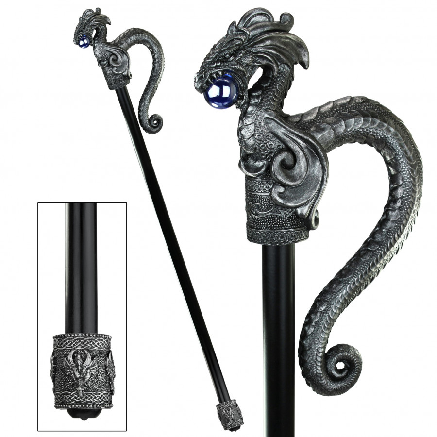 Toscano - Dragonsthorne Rampant Rogue Dragon Walking Stick