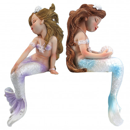 Toscano - Sirens of the Sea Sitting Mermaid Twin Statues