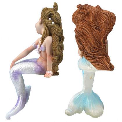 Toscano - Sirens of the Sea Sitting Mermaid Twin Statues