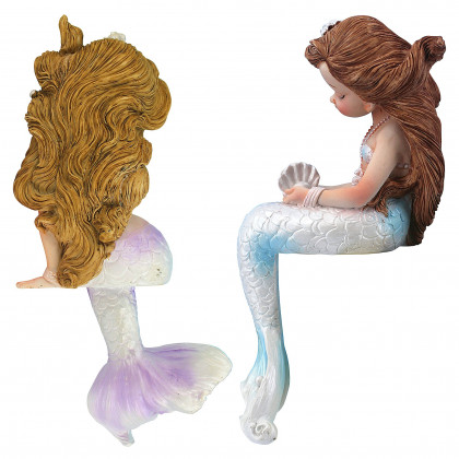 Toscano - Sirens of the Sea Sitting Mermaid Twin Statues