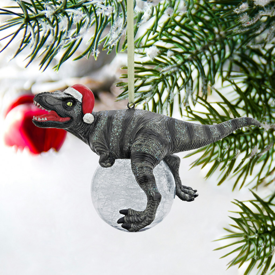Toscano - Blitzer the T-Rex Holiday Ornament