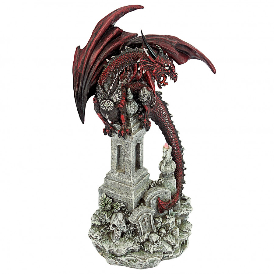 Toscano - Warrior Dragon of the Necropolis Gothic Cemetery Statue