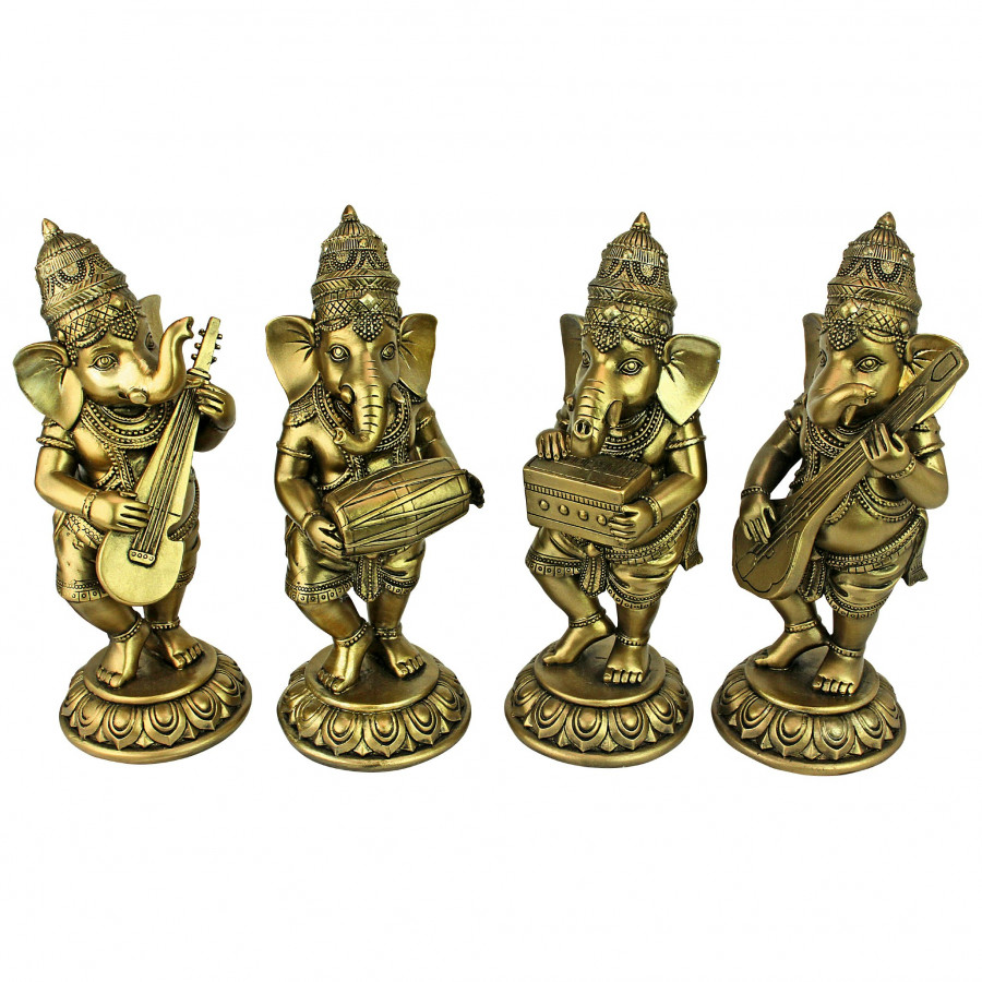 Toscano - Lord Ganesha Musical Elephant God Hundu Statue Collection