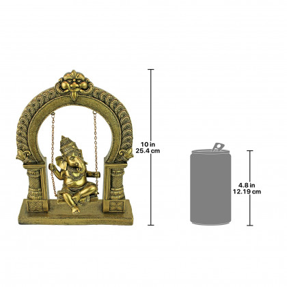Toscano - Lord Ganesha Elephant God Swinging on a Jhoola Hindu Statue
