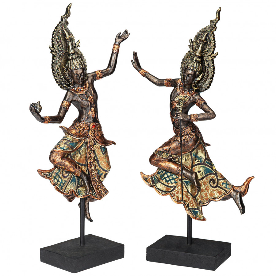 Toscano - Thai Teppanon Temple Dancer Statues