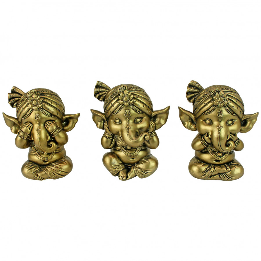 Toscano - See-NoHear-NoSpeak-No Evil Lord Ganesha Statue Collection