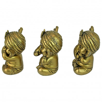 Toscano - See-NoHear-NoSpeak-No Evil Lord Ganesha Statue Collection