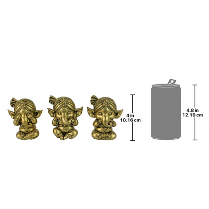 Toscano - See-NoHear-NoSpeak-No Evil Lord Ganesha Statue Collection