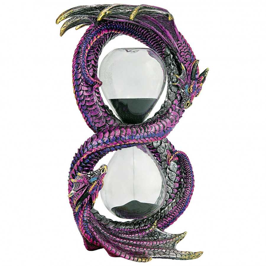 Toscano - Witness to Time Gothic Dragon Sand Timer Hourglass Statue