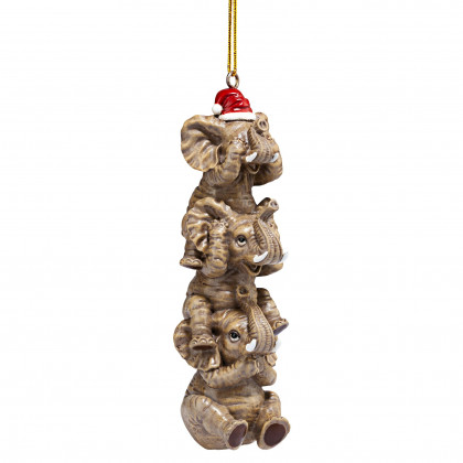 Toscano - See Speak Hear No Evil Elephant Holiday Ornament