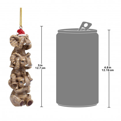 Toscano - See Speak Hear No Evil Elephant Holiday Ornament